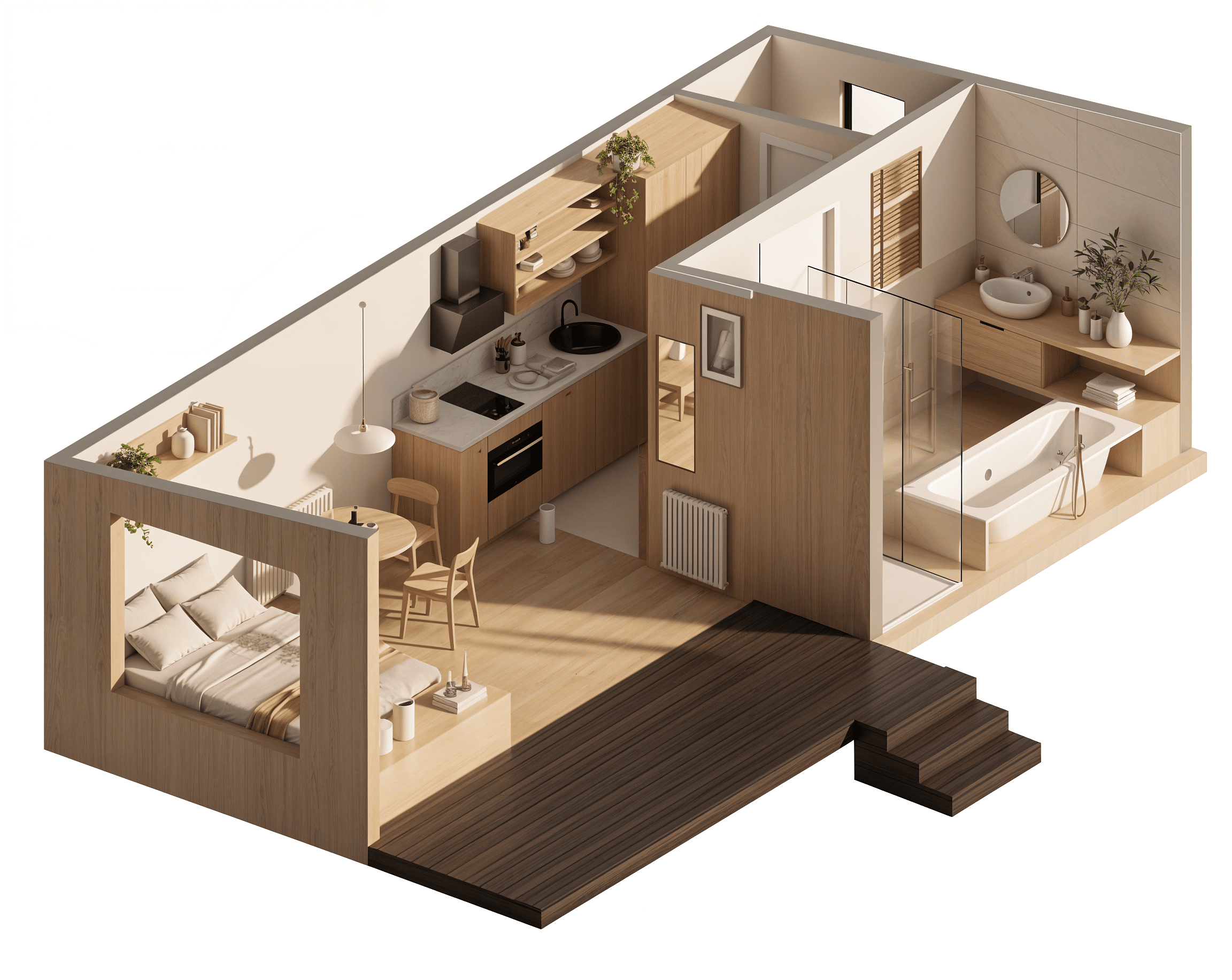 2-person Dune Cabin with bathtub